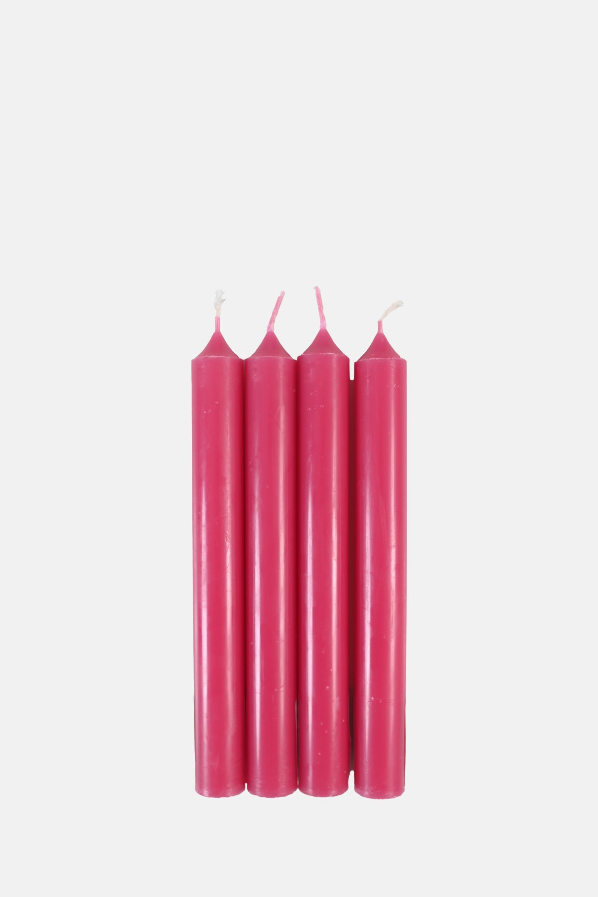 Box of 12 Dinner Candles Rose Fonce