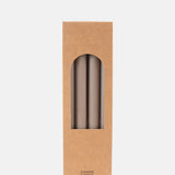 My Jolie Candle Box of 12 Dinner Candles Taupe.