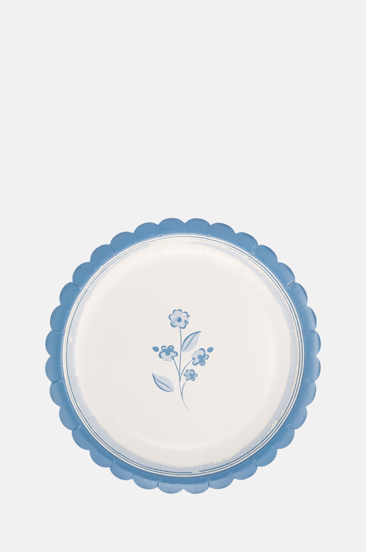 My Minds Eye Round Blue Flower Plate.