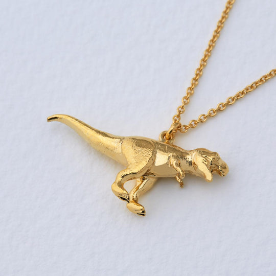 A.M. Tyrannosaurus Rex Necklace Gold