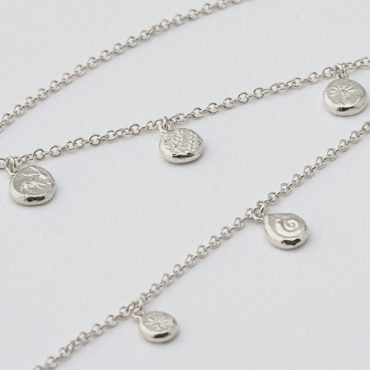 A.M. Palaeontology Nugget Necklace Silver