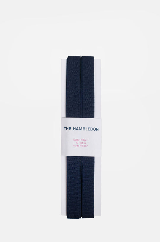 Navy Blue Cotton Ribbon 15mm x 10m
