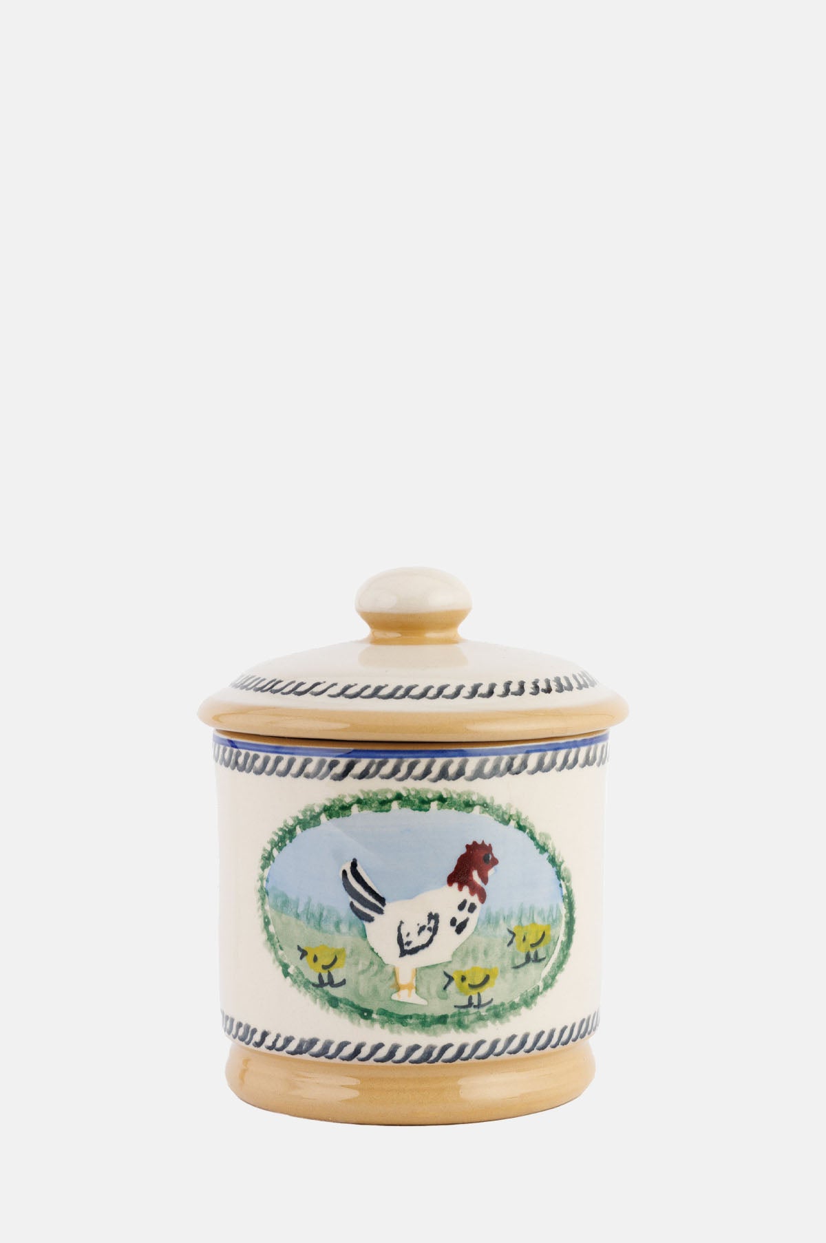 Nicholas Mosse Hen Landscape Lidded Sugar Bowl.