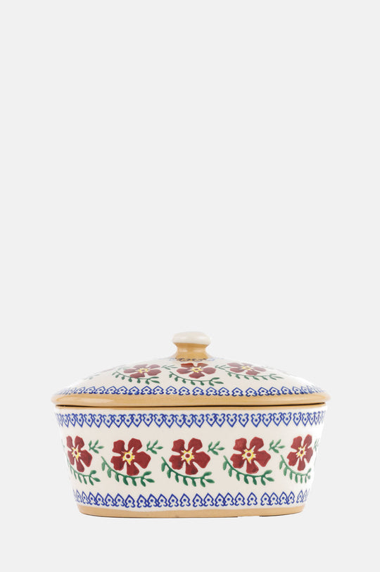Old Rose Covered Butterdish