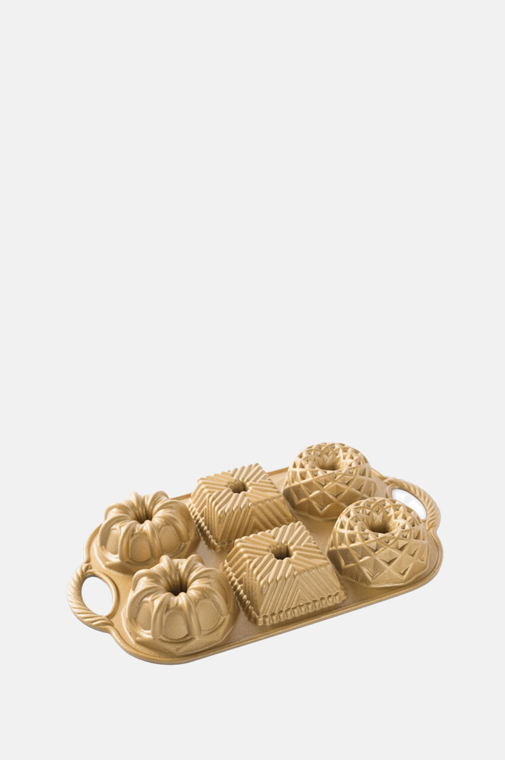 Nordic Ware Gold Geo Bundtlette Pan.