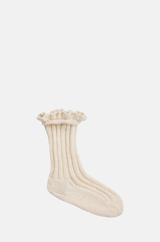 Handmade Socks Cozy Milk