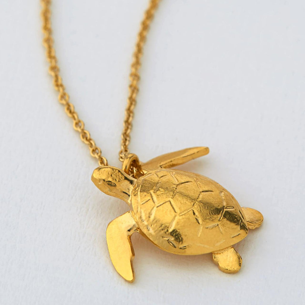 A.M. Sea Turtle Necklace Gold