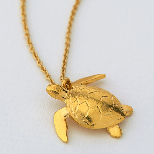A.M. Sea Turtle Necklace Gold