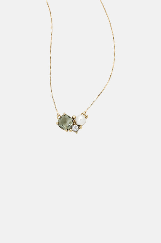 Sadie Ox Gold/Green Pendant Necklace