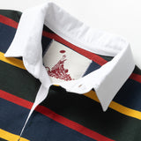 Classic Rugby Shirt Forest Multi-Stripe