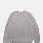 Orslow Loop Wheel Crew Neck Sweat Shirt Heather Grey.