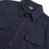 Organic Cotton Relaxed Fit Flannel Shirt Navy
