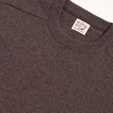 Simple Crew Neck Sweater Brown