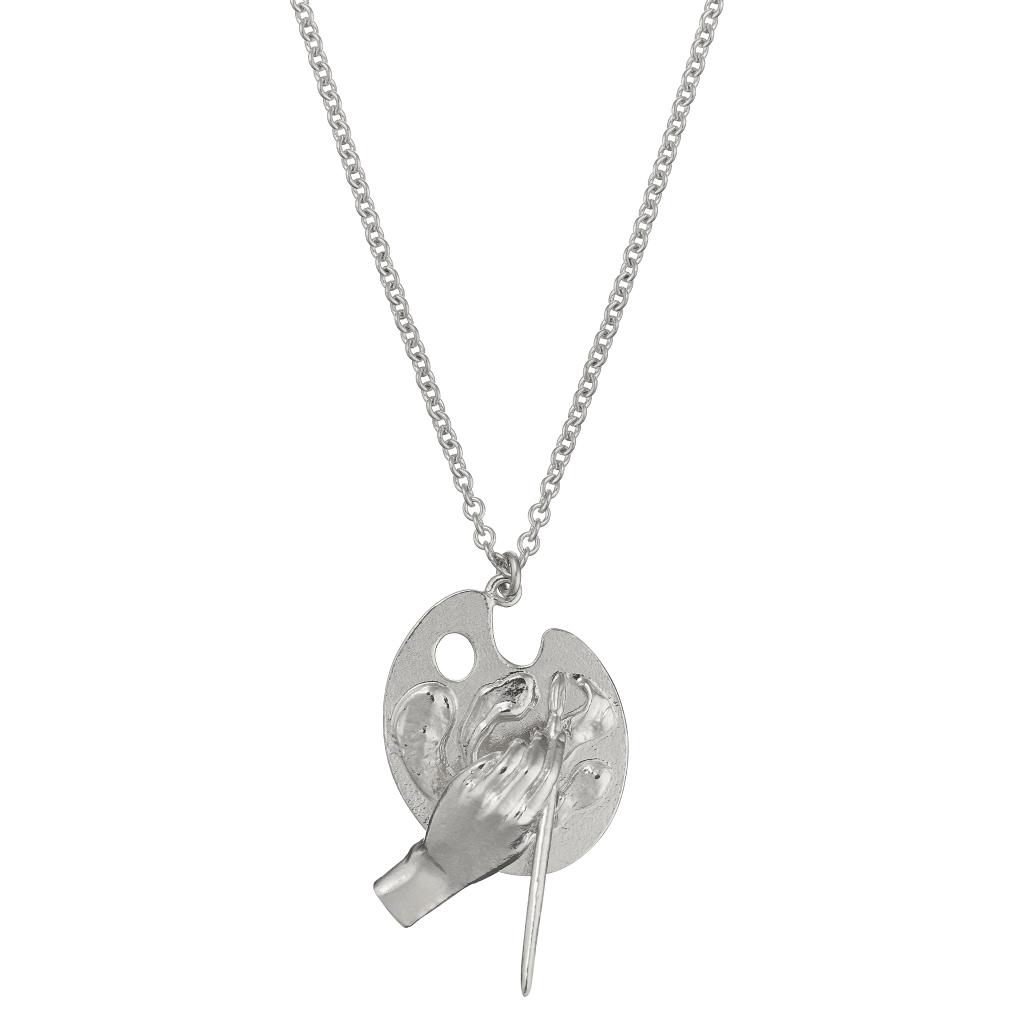 A.M. Artist's Palette Necklace Silver