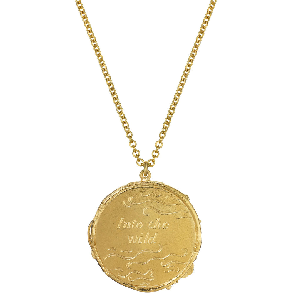 A.M. Wild Swimming Medallion Necklace with 