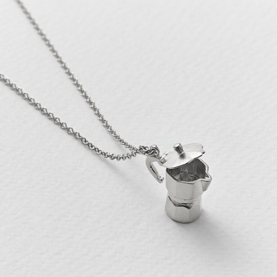 A.M. Opening Moka Pot Necklace Silver