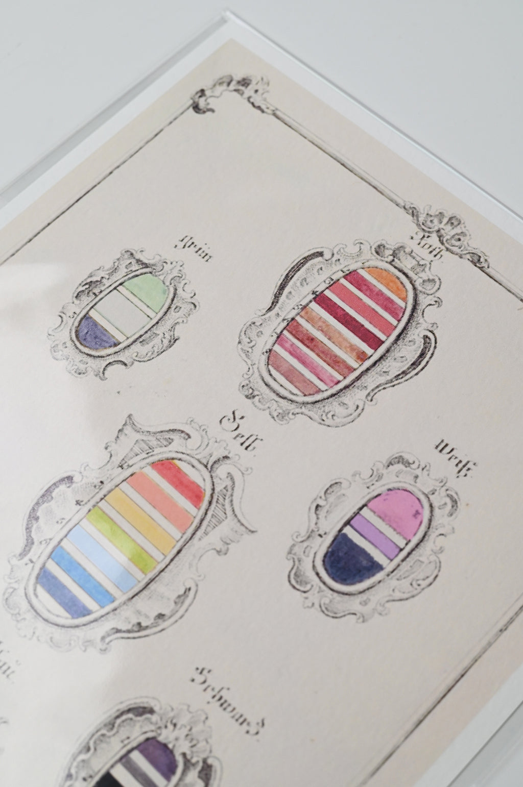 Color Spectrum Shields Art Print