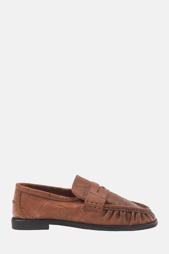 Elmira Croco Loafer Tan