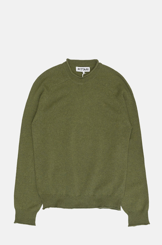 Usk Merino Crew Green Bean