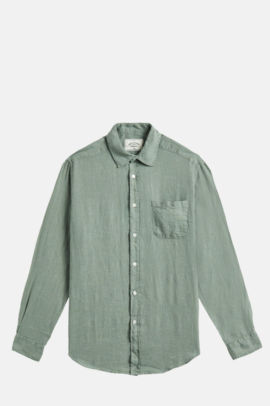 Linen Shirt Dry Green