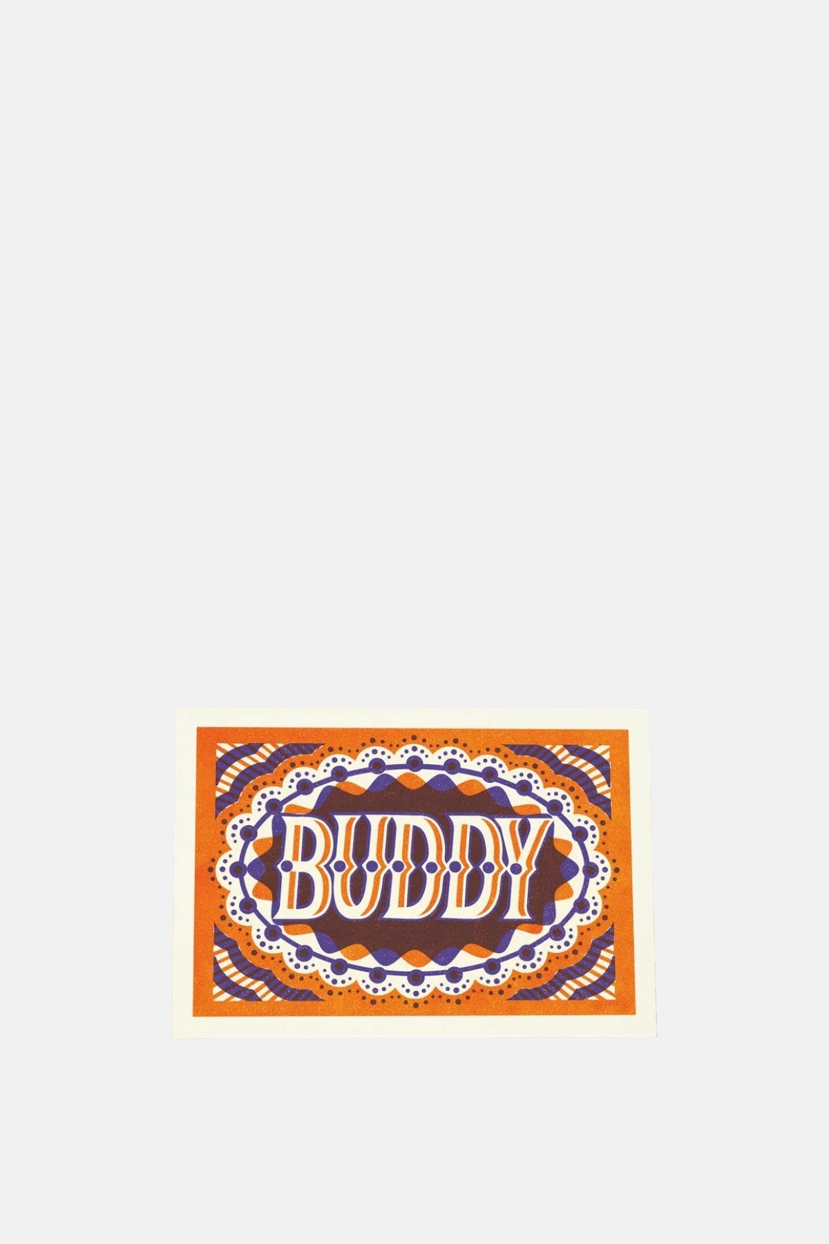 Pressed and Folded Buddy Greeting Card.