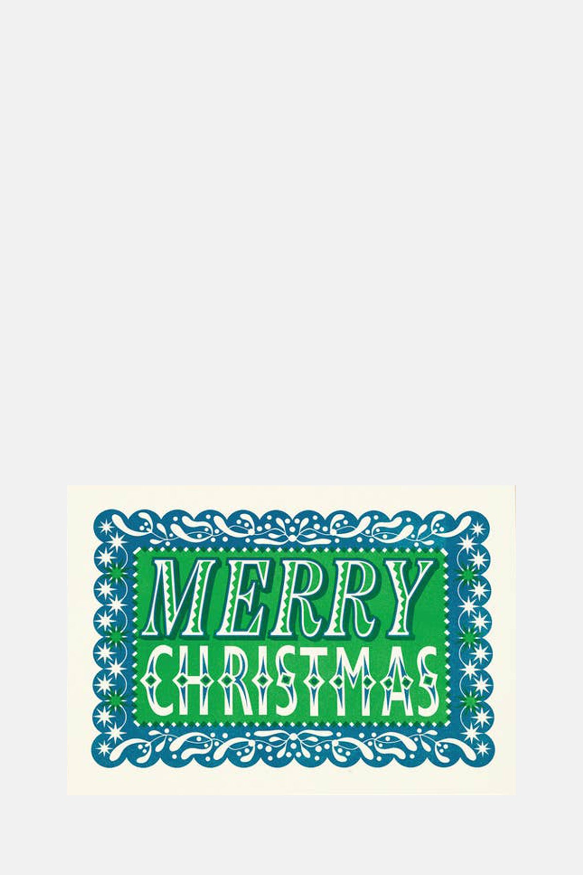 Pressed and Folded Merry Christmas Card.
