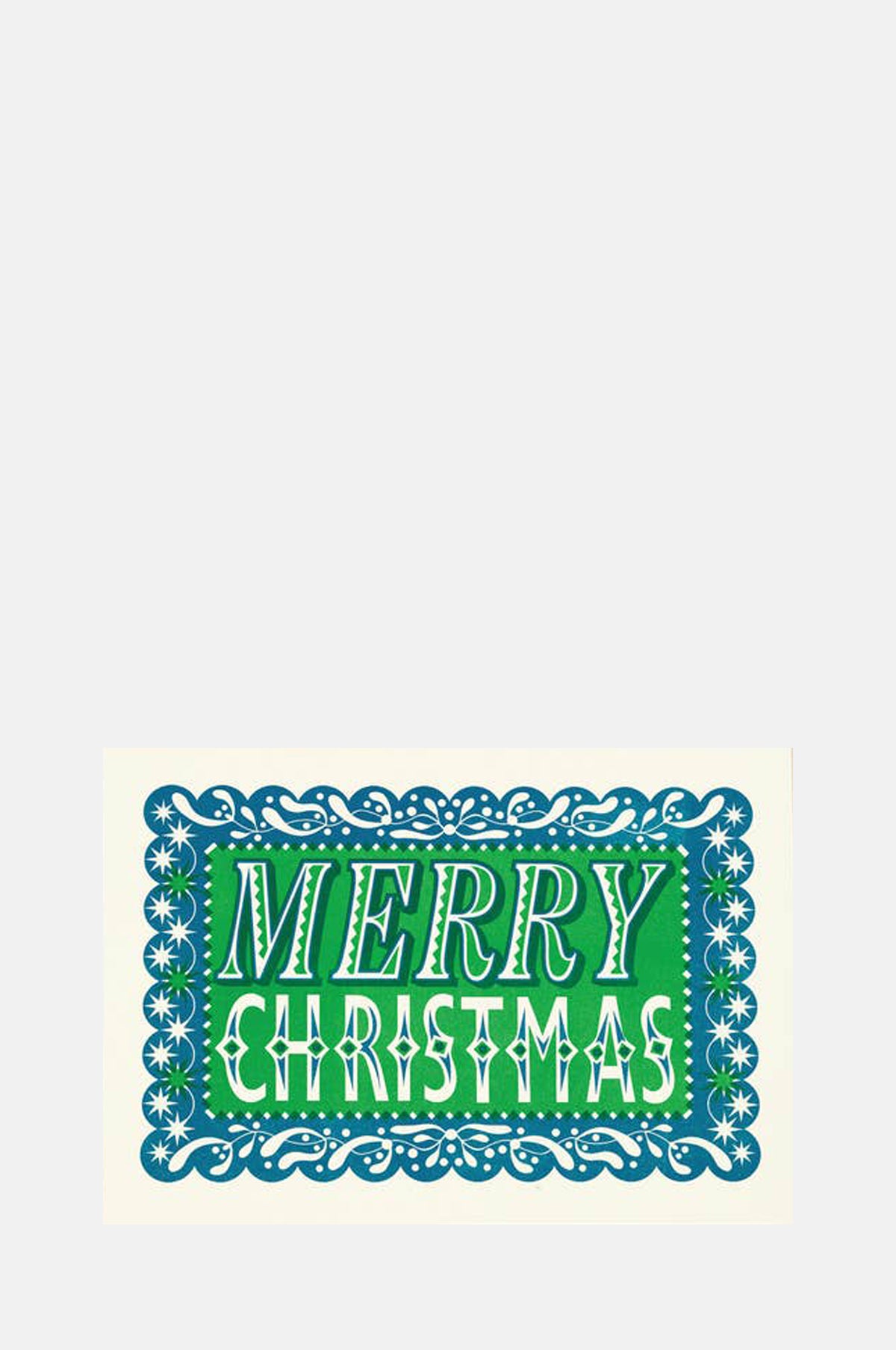 Pressed and Folded Merry Christmas Card.