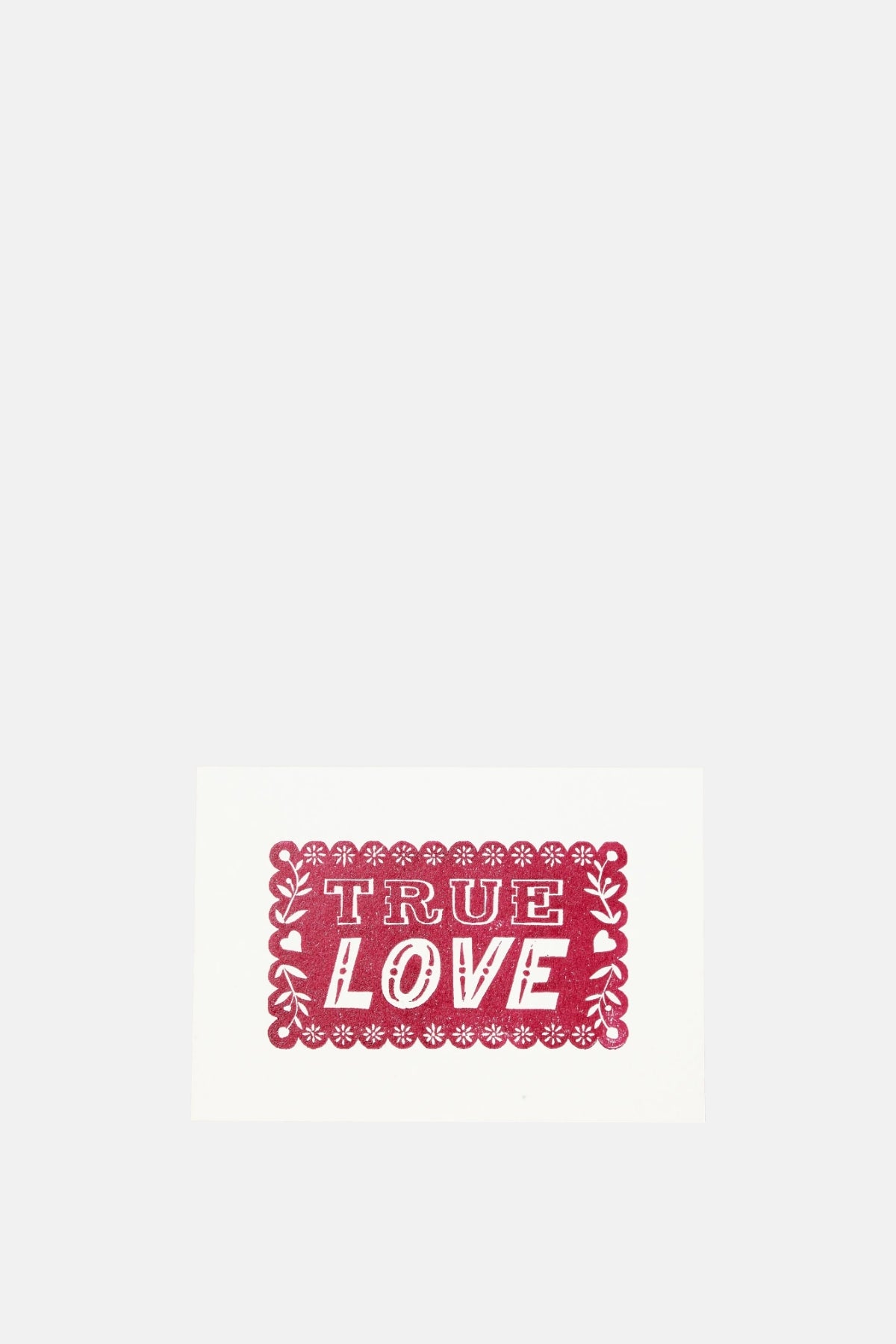 Pressed and Folded True Love Greeting Card.