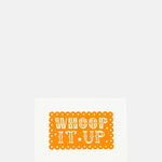 Pressed and Folded Whoop It Up Greeting Card.