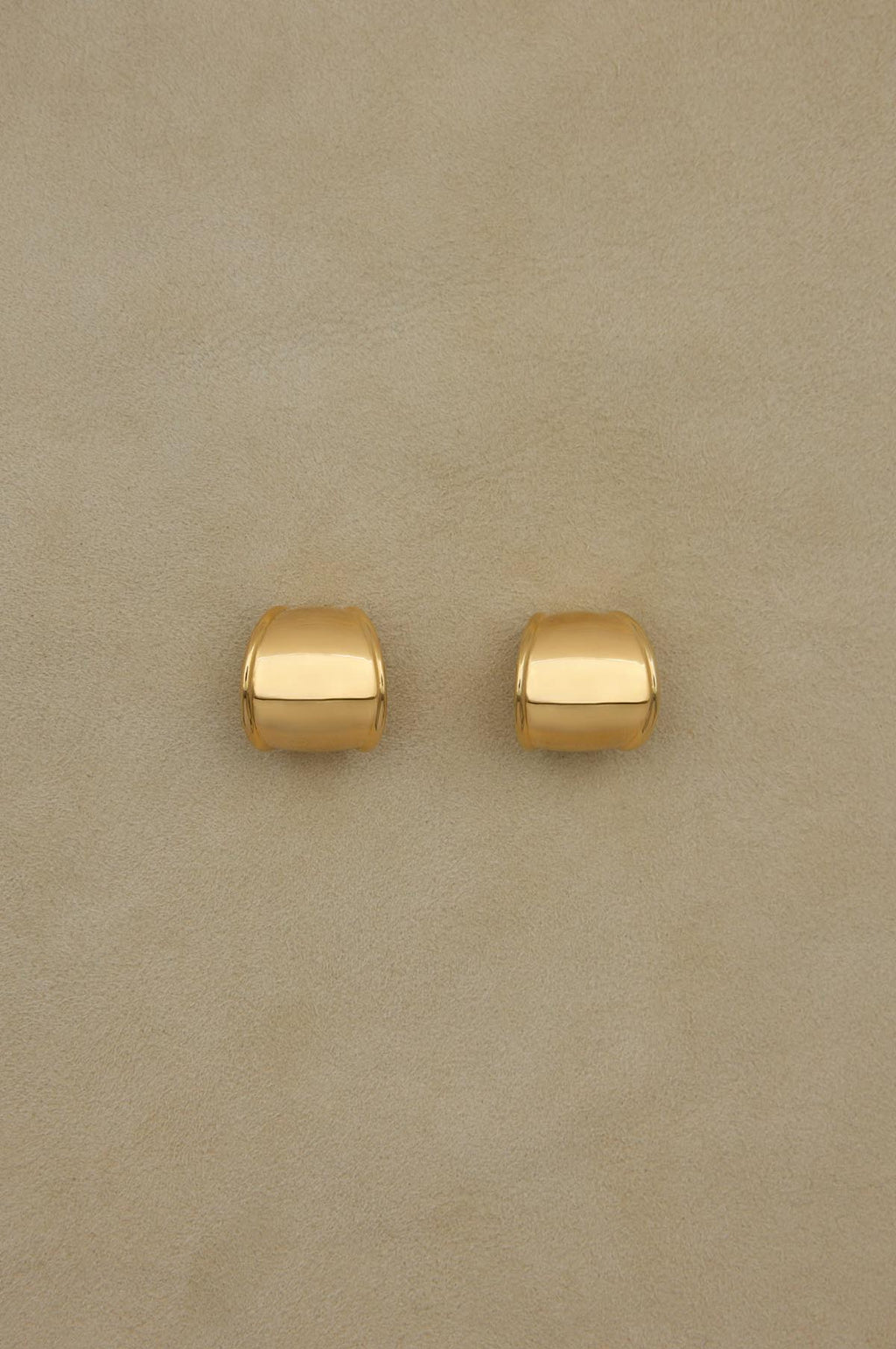 Contour Hoop Gold Earrings