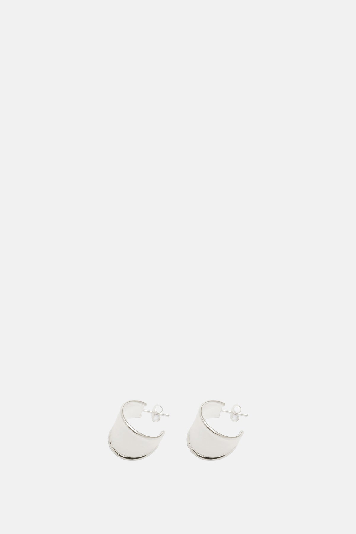 Ragbag Contour Hoop Silver Earrings.