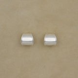 Contour Hoop Silver Earrings
