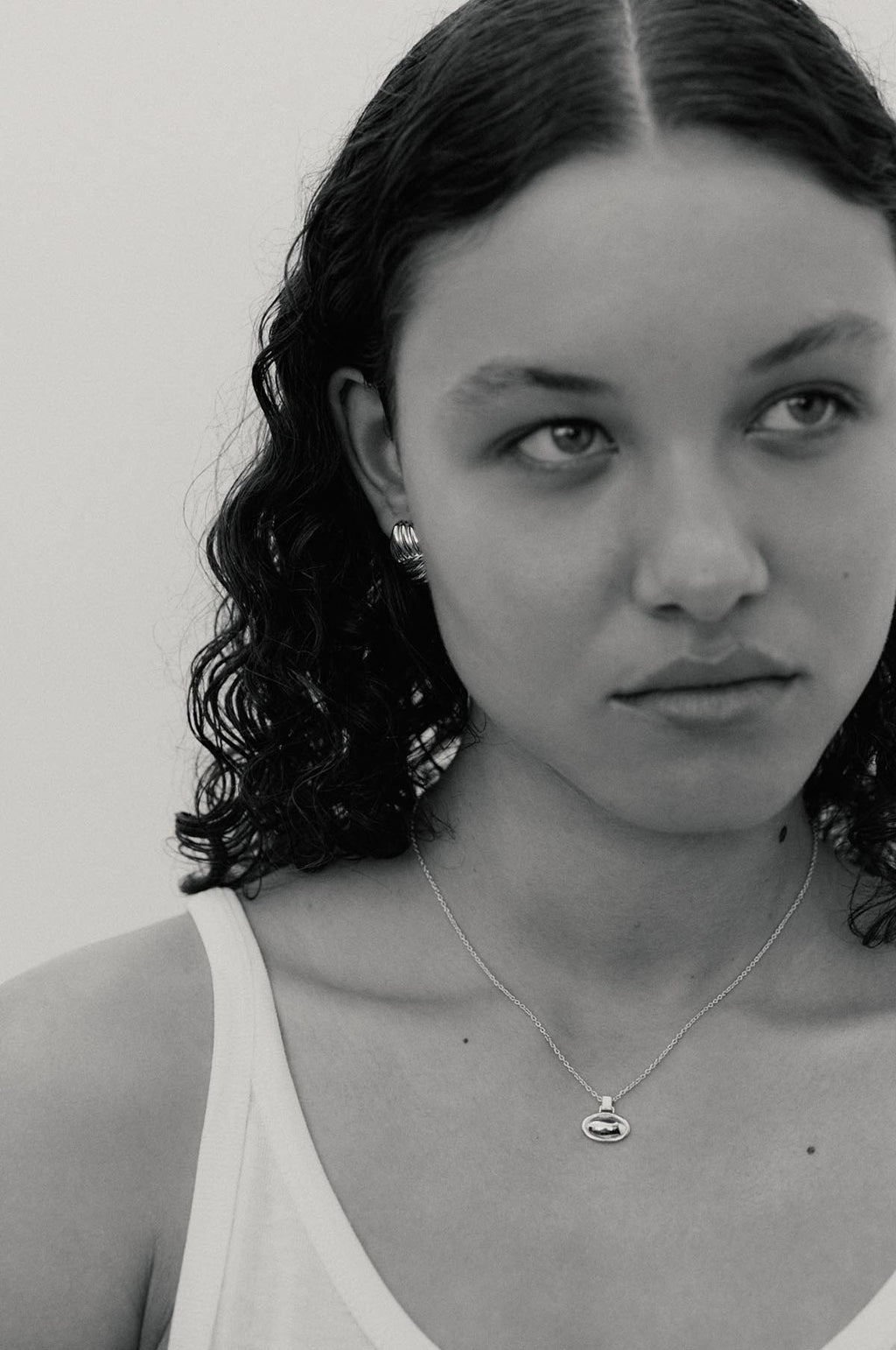 Contour Silver Necklace