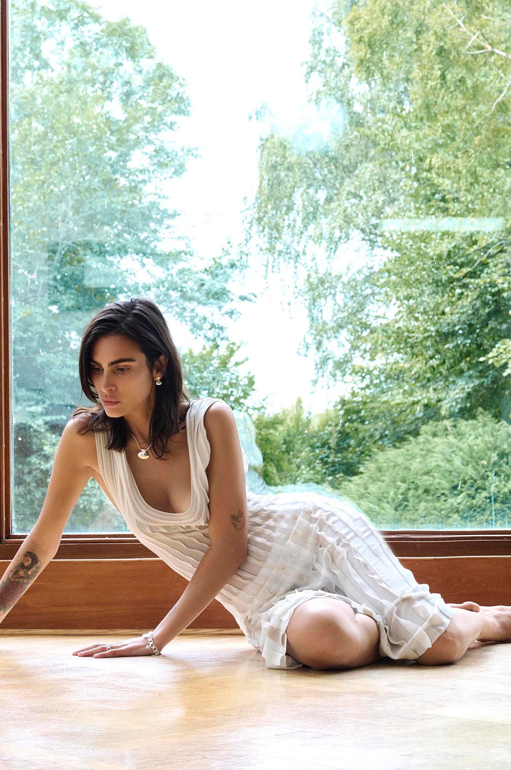 Reflection Pendant Silver Necklace