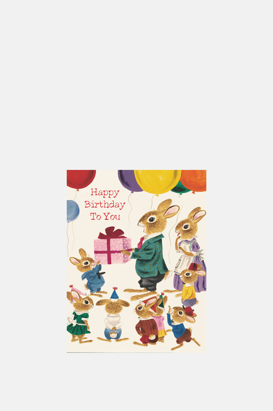 Rabbit Party Greeting Card