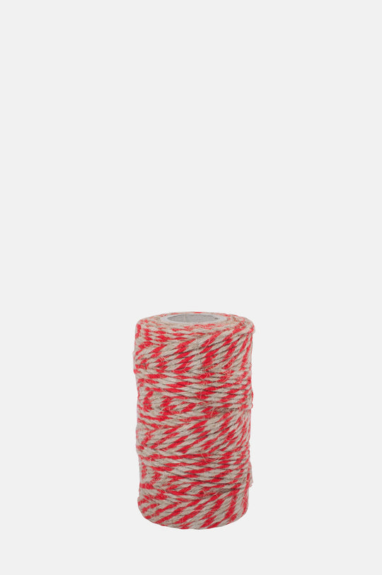 Flax Yarn Red/Natural 55m
