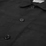 Barker Washed Herringbone Shirt Black
