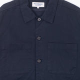 Barker Washed Herringbone Shirt Navy
