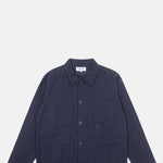 Reworked 348 William Washed Herringbone Chore Jacket Navy.