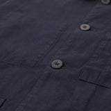 William Washed Herringbone Chore Jacket Navy
