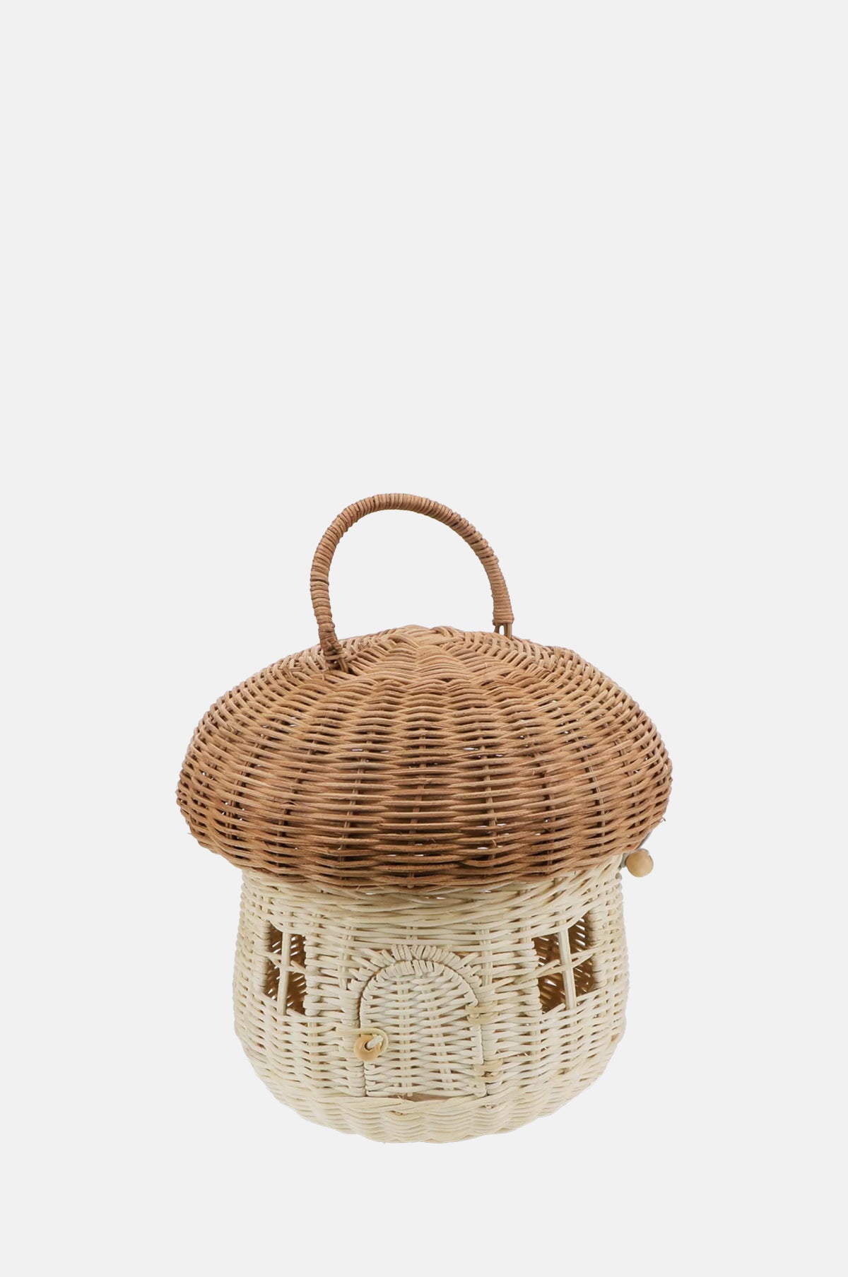 Rex Rattan Mushroom House Basket.