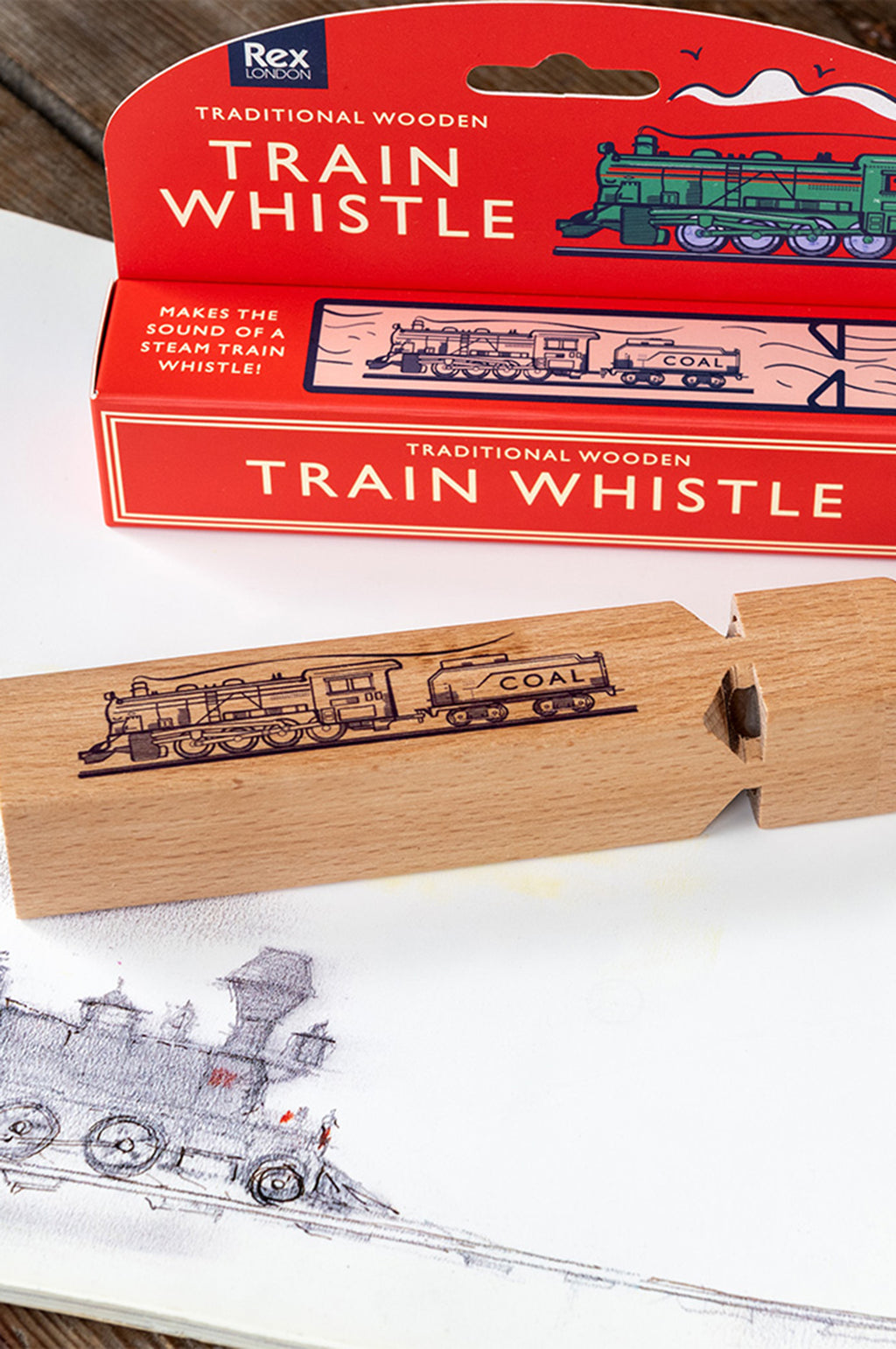 Traditional Wooden Train Whistle