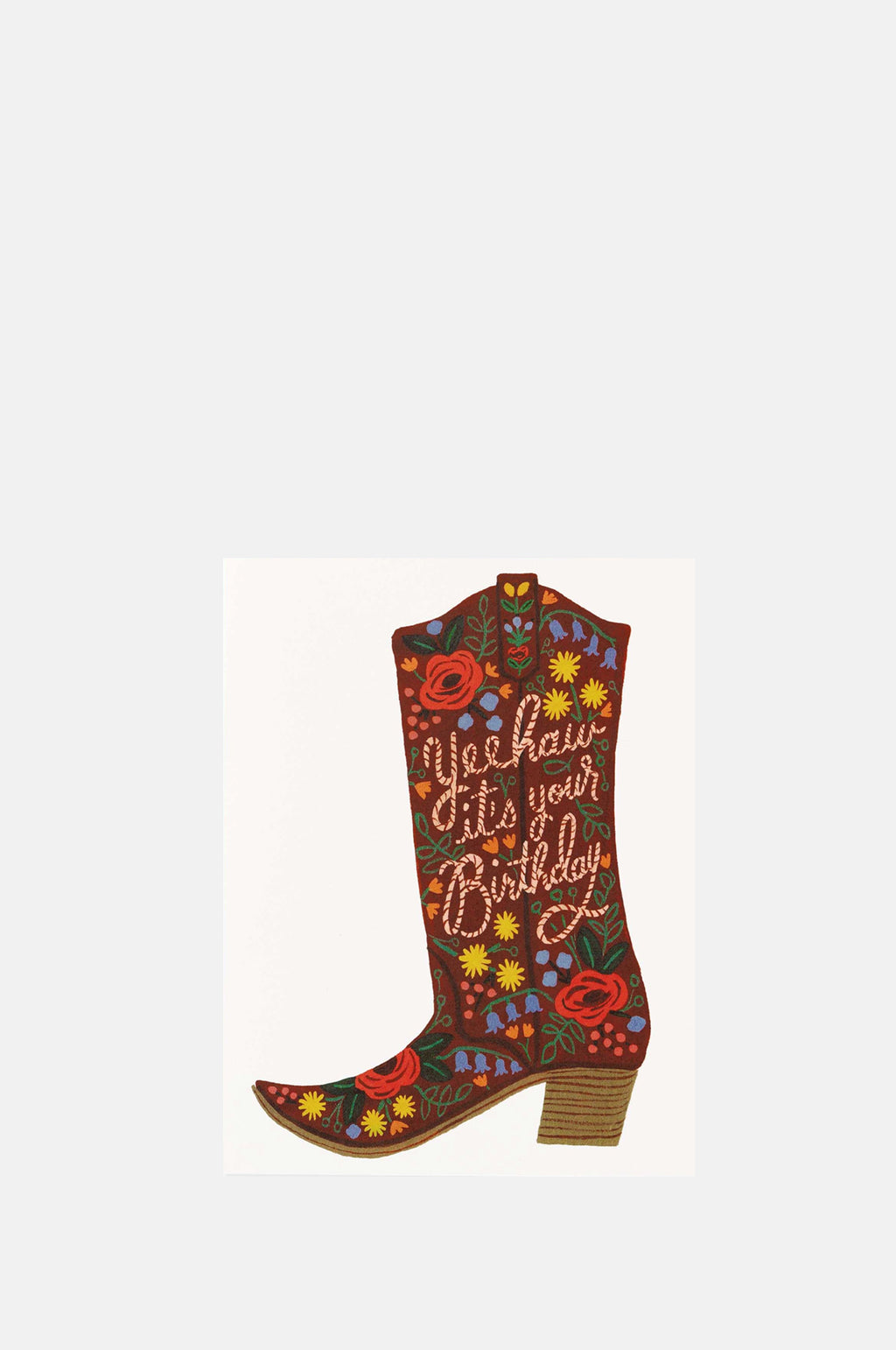 Rifle Paper Co Birthday Boot Card.