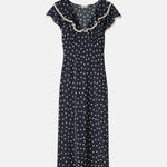 Rixo Bethea Dress Layla Dot Navy.