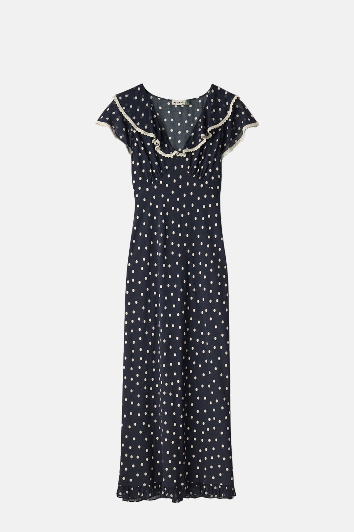 Rixo Bethea Dress Layla Dot Navy.