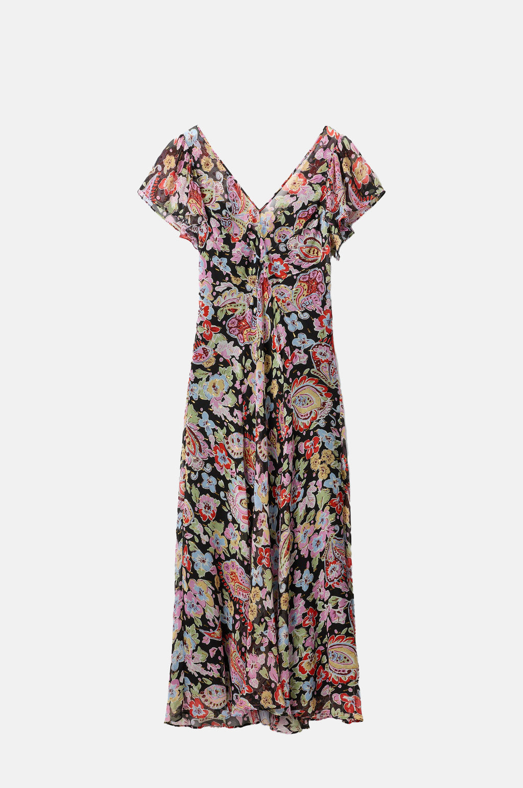 Rixo Bexley Dress Cara Floral Black.
