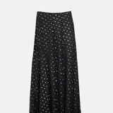 Rixo Billy Skirt Gold Spot Black.