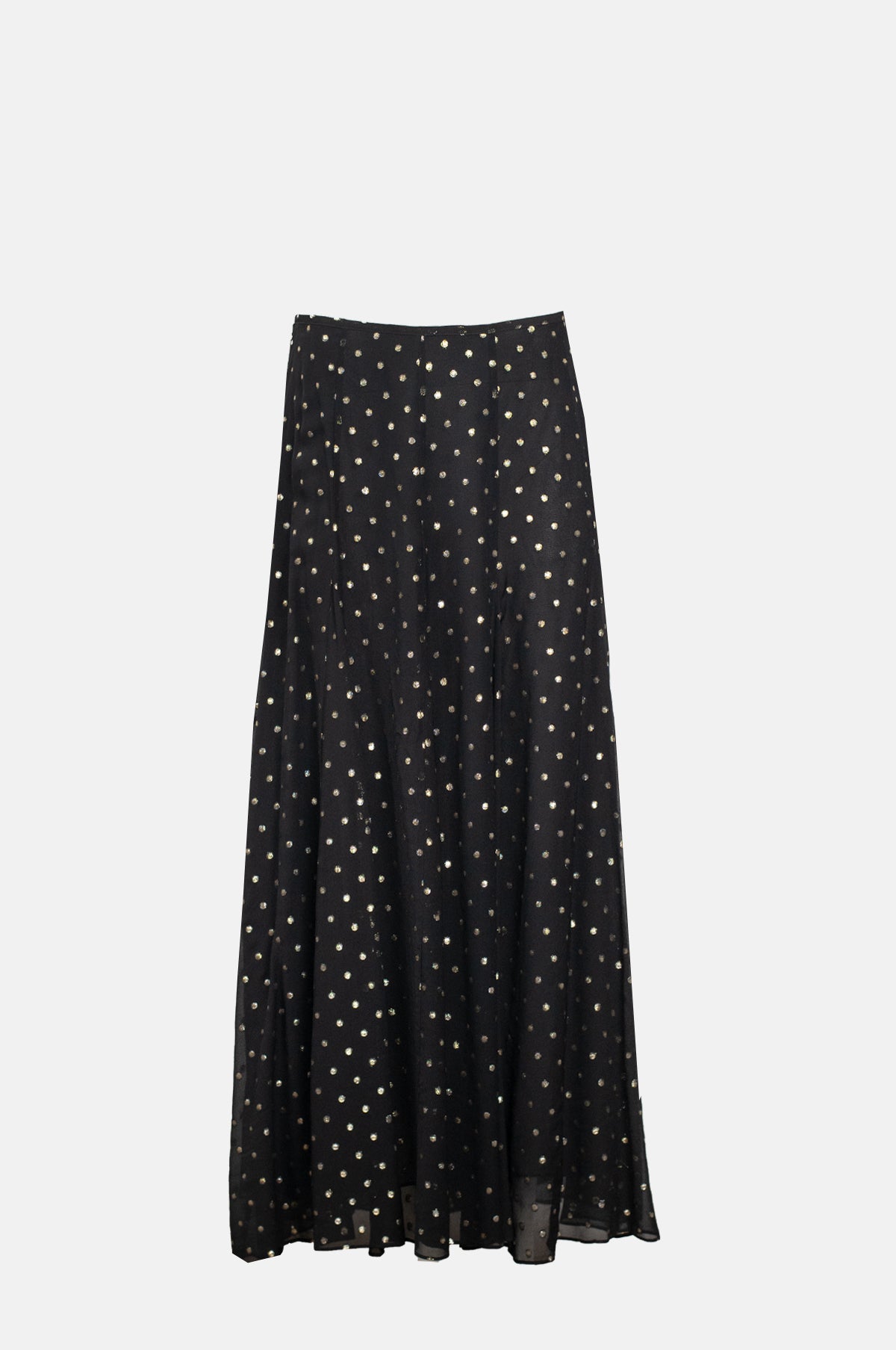 Rixo Billy Skirt Gold Spot Black.