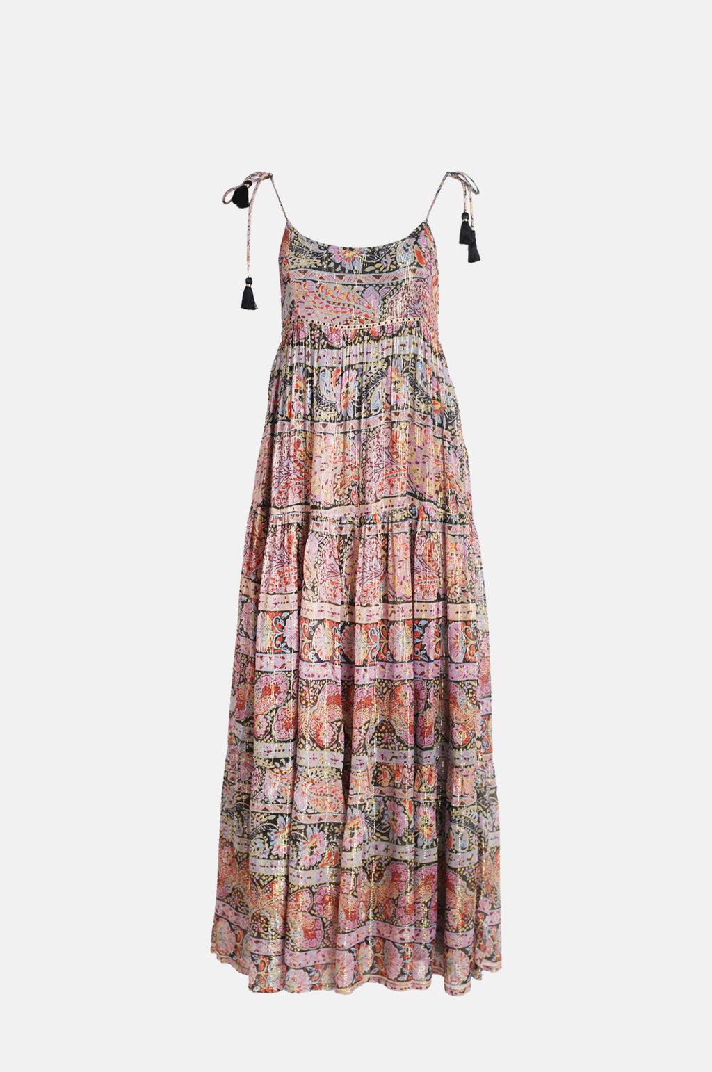 Rixo Kamilah Dress Cara stripe Black.