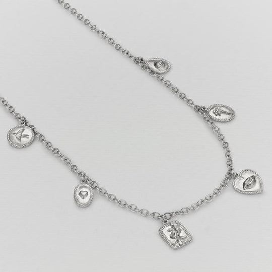 A.M. Gratitude for Nature Small Charm Necklace Silver